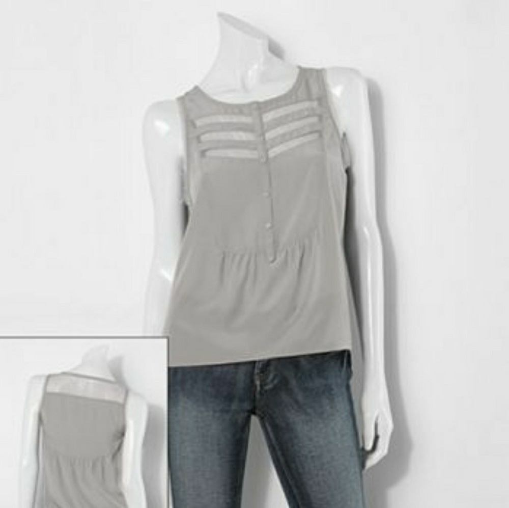 Vera Wang Sleeveless Silk Blouse